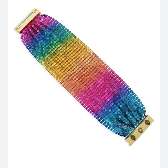 Kurt Geiger RAINBOW MESH BRACELET IN MULTI - Picture 1 of 7